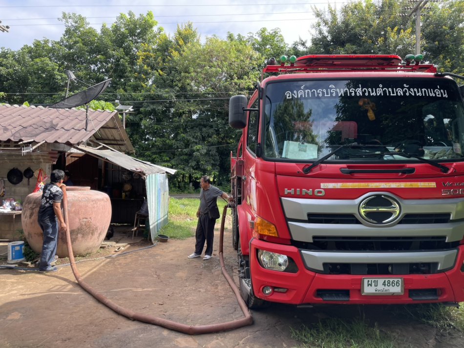 งานป้องกันและบรรเทาสาธารณภัย ให้การสนับสนุนน้ำอุปโภคแก่ประชาชนในพื้นที่ตำบลวังนกแอ่น