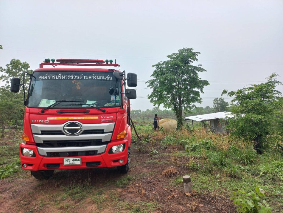 งานป้องกันและบรรเทาสาธารณภัย ให้การสนับสนุนน้ำอุปโภคแก่ประชาชนในพื้นที่ตำบลวังนกแอ่น