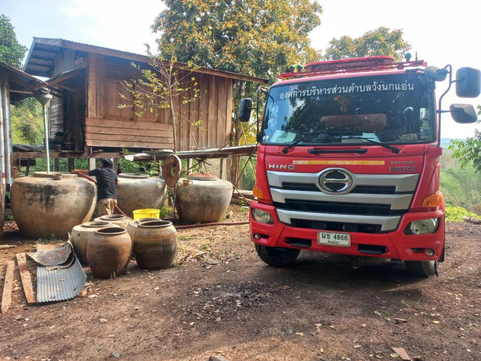 งานป้องกันและบรรเทาสาธารณภัย ให้การสนับสนุนน้ำอุปโภคแก่ประชาชนในพื้นที่ตำบลวังนกแอ่น