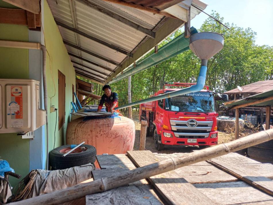 งานป้องกันและบรรเทาสาธารณภัย ให้การสนับสนุนน้ำอุปโภคแก่ประชาชนในพื้นที่ตำบลวังนกแอ่น