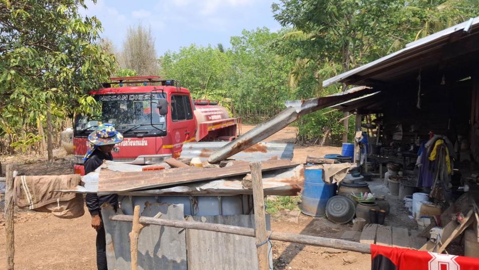 งานป้องกันและบรรเทาสาธารณภัย ให้การสนับสนุนน้ำอุปโภคแก่ประชาชนในพื้นที่ตำบลวังนกแอ่น