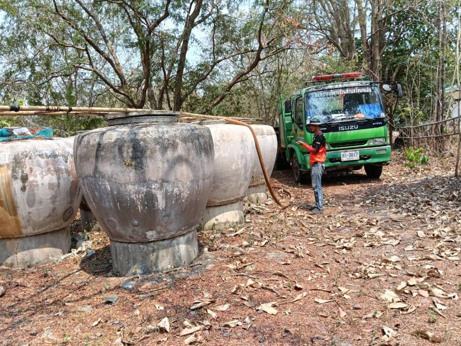 งานป้องกันและบรรเทาสาธารณภัย ให้การสนับสนุนน้ำอุปโภคแก่ประชาชนในพื้นที่ตำบลวังนกแอ่น