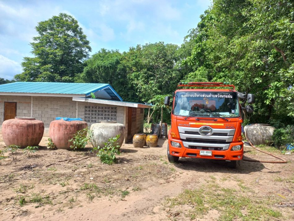 งานป้องกันและบรรเทาสาธารณภัย ให้การสนับสนุนน้ำอุปโภคแก่ประชาชนในพื้นที่ตำบลวังนกแอ่น
